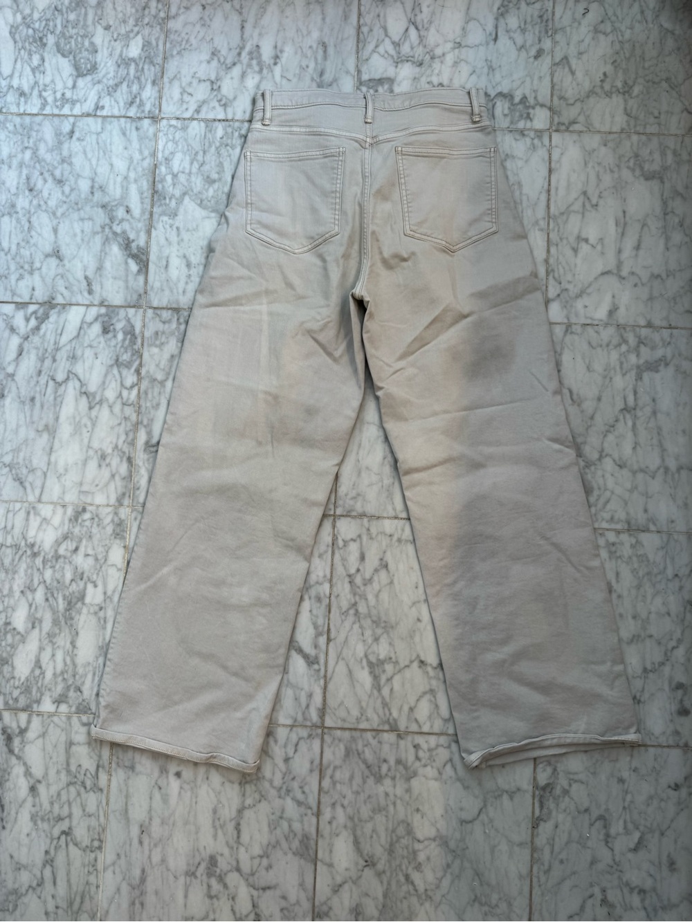 GAP Cream High Rise Wide Leg Jeans - Picture 3 of 3